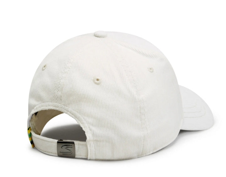 Ayrton Senna Cord Gorra Blanca/Azul Blanca