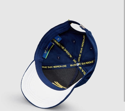 Ayrton Senna Cord Gorra Blanca/Azul Blanca